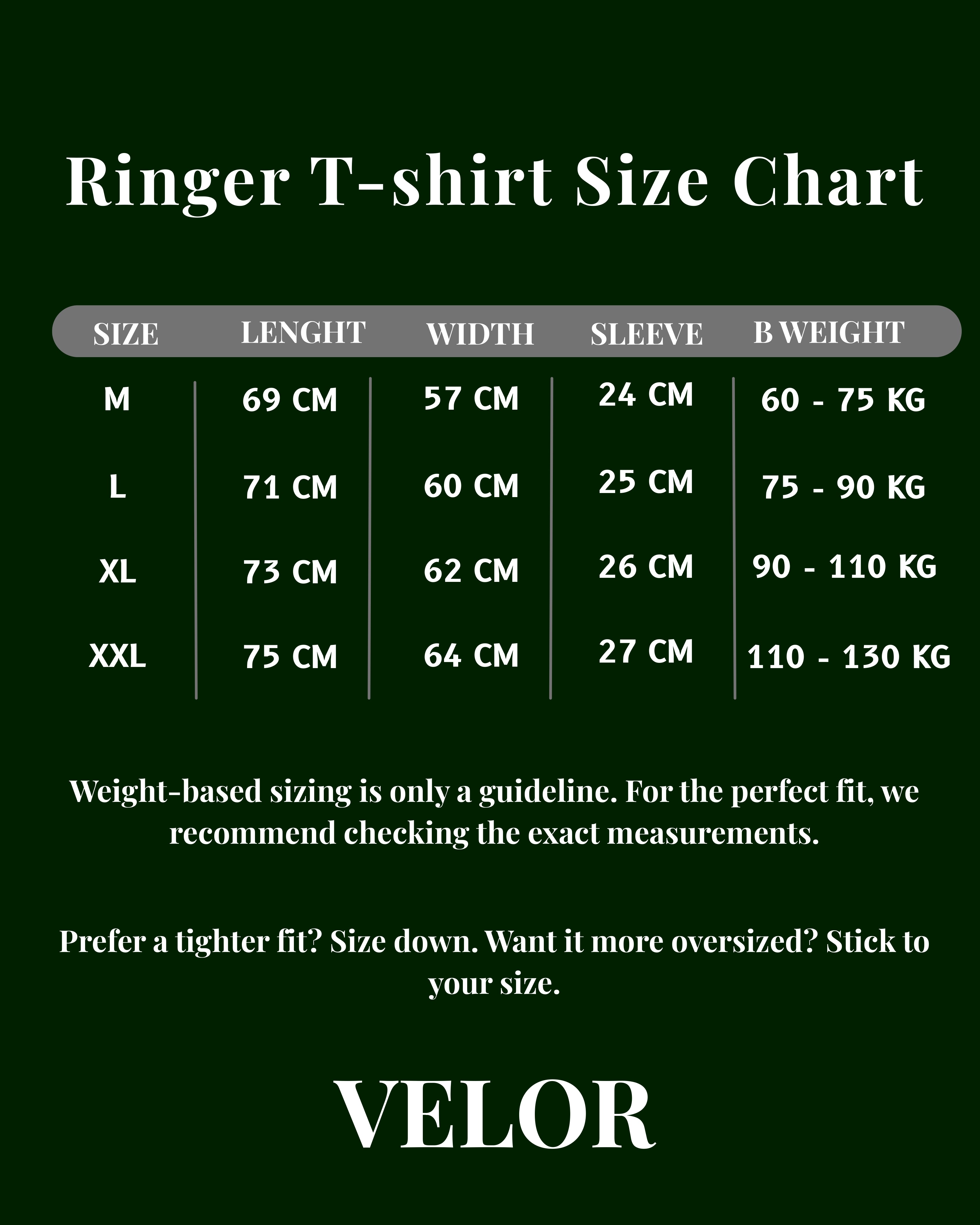 Ringer T-shirt Dark Green / Off White
