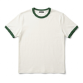 Ringer T-shirt Off White / Dark Green
