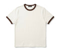 Ringer T-shirt Off White / Dark Brown