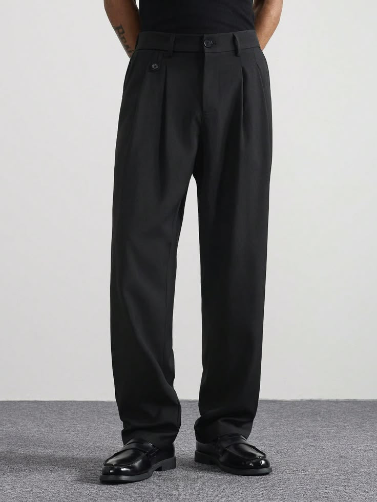Black Pleated Pant